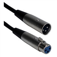 QVS XLR male-to-female cable, 10 ft